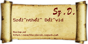 Szánthó Dávid névjegykártya